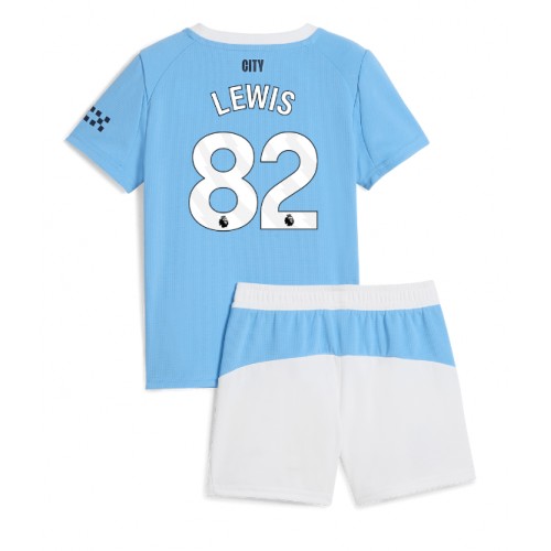 Manchester City Rico Lewis #82 Hjemmedraktsett Barn 2025-26 Kortermet (+ Korte bukser) Manchester City Rico Lewis #82 Hjemmedraktsett Barn 2025-26 Kortermet (+ Korte bukser)