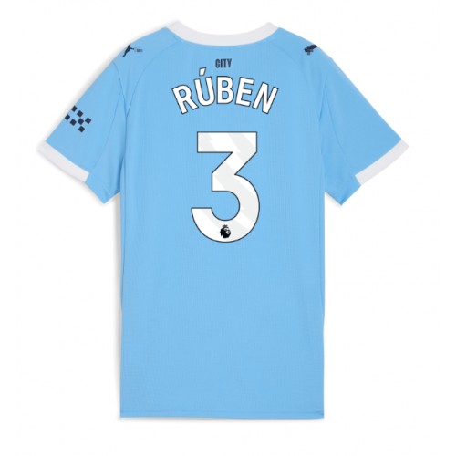 Manchester City Ruben Dias #3 Hjemmedrakt Dame 2025-26 Kortermet Manchester City Ruben Dias #3 Hjemmedrakt Dame 2025-26 Kortermet