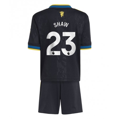 Manchester United Luke Shaw #23 Tredjedraktsett Barn 2025-26 Kortermet (+ Korte bukser) Manchester United Luke Shaw #23 Tredjedraktsett Barn 2025-26 Kortermet (+ Korte bukser)