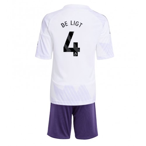 Manchester United Matthijs de Ligt #4 Bortedraktsett Barn 2025-26 Kortermet (+ Korte bukser) Manchester United Matthijs de Ligt #4 Bortedraktsett Barn 2025-26 Kortermet (+ Korte bukser)