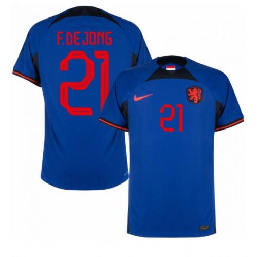 Nederland Frenkie de Jong #21 Borte Drakt VM 2022 Kortermet