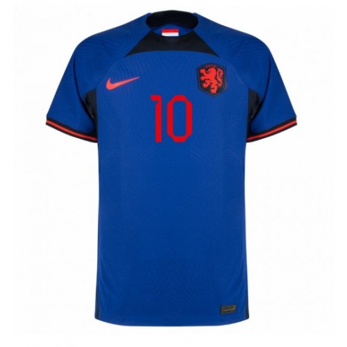 Nederland Memphis Depay #10 Borte Drakt VM 2022 Kortermet