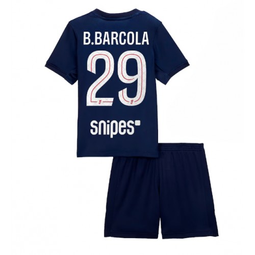 Paris Saint-Germain Bradley Barcola #29 Hjemmedraktsett Barn 2025-26 Kortermet (+ Korte bukser) Paris Saint-Germain Bradley Barcola #29 Hjemmedraktsett Barn 2025-26 Kortermet (+ Korte bukser)