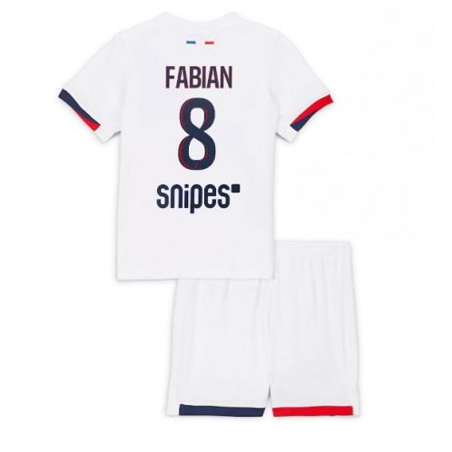 Paris Saint-Germain Fabian Ruiz #8 Bortedraktsett Barn 2025-26 Kortermet (+ Korte bukser) Paris Saint-Germain Fabian Ruiz #8 Bortedraktsett Barn 2025-26 Kortermet (+ Korte bukser)