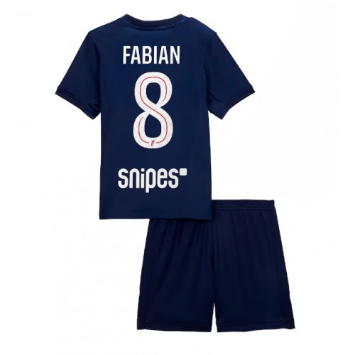 Paris Saint-Germain Fabian Ruiz #8 Hjemmedraktsett Barn 2025-26 Kortermet (+ Korte bukser) Paris Saint-Germain Fabian Ruiz #8 Hjemmedraktsett Barn 2025-26 Kortermet (+ Korte bukser)
