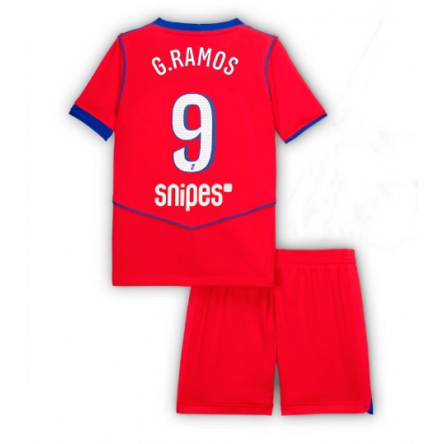 Paris Saint-Germain Goncalo Ramos #9 Tredjedraktsett Barn 2025-26 Kortermet (+ Korte bukser) Paris Saint-Germain Goncalo Ramos #9 Tredjedraktsett Barn 2025-26 Kortermet (+ Korte bukser)