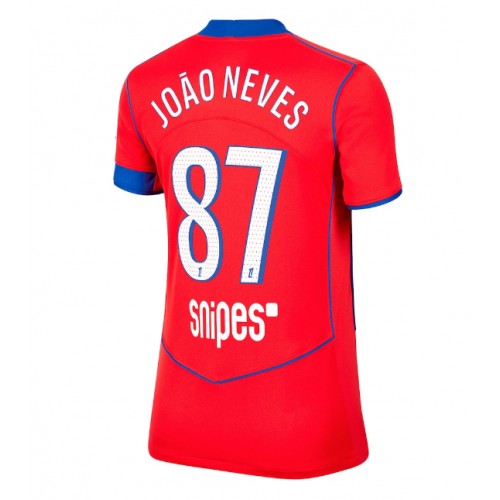 Paris Saint-Germain Joao Neves #87 Tredjedrakt Dame 2025-26 Kortermet Paris Saint-Germain Joao Neves #87 Tredjedrakt Dame 2025-26 Kortermet