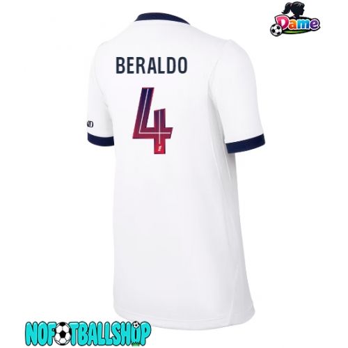 Paris Saint-Germain Lucas Beraldo #4 Borte Drakt Dame 2026-27 Kortermet Paris Saint-Germain Lucas Beraldo #4 Borte Drakt Dame 2026-27 Kortermet