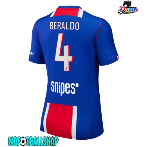 Paris Saint-Germain Lucas Beraldo #4 Hjemmedrakt Dame 2026-27 Kortermet Paris Saint-Germain Lucas Beraldo #4 Hjemmedrakt Dame 2026-27 Kortermet
