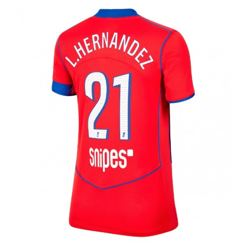 Paris Saint-Germain Lucas Hernandez #21 Tredjedrakt Dame 2025-26 Kortermet Paris Saint-Germain Lucas Hernandez #21 Tredjedrakt Dame 2025-26 Kortermet