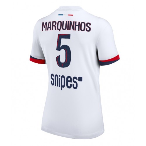 Paris Saint-Germain Marquinhos #5 Borte Drakt Dame 2025-26 Kortermet Paris Saint-Germain Marquinhos #5 Borte Drakt Dame 2025-26 Kortermet