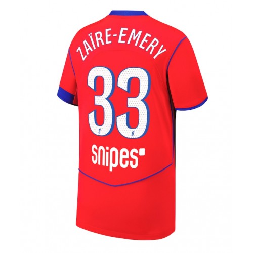 Paris Saint-Germain Warren Zaire-Emery #33 Tredjedrakt 2025-26 Kortermet Paris Saint-Germain Warren Zaire-Emery #33 Tredjedrakt 2025-26 Kortermet