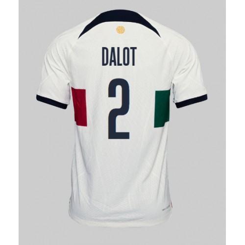 Portugal Diogo Dalot #2 Borte Drakt VM 2022 Kortermet