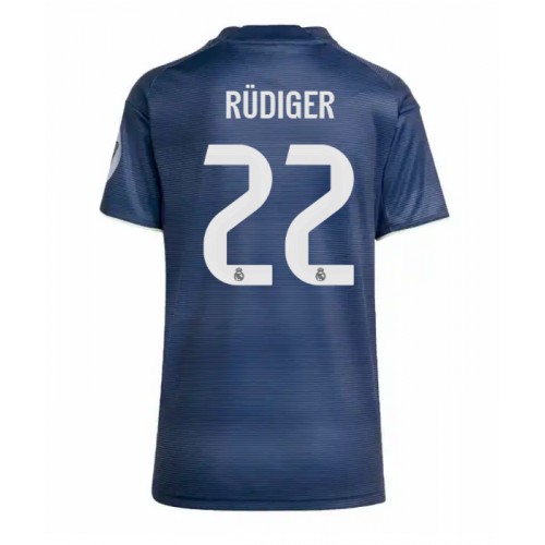 Real Madrid Antonio Rudiger #22 Borte Drakt Dame 2025-26 Kortermet Real Madrid Antonio Rudiger #22 Borte Drakt Dame 2025-26 Kortermet