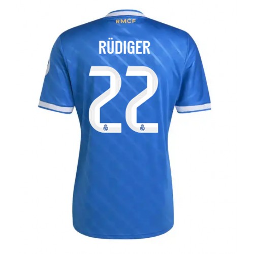 Real Madrid Antonio Rudiger #22 Tredjedrakt 2025-26 Kortermet Real Madrid Antonio Rudiger #22 Tredjedrakt 2025-26 Kortermet