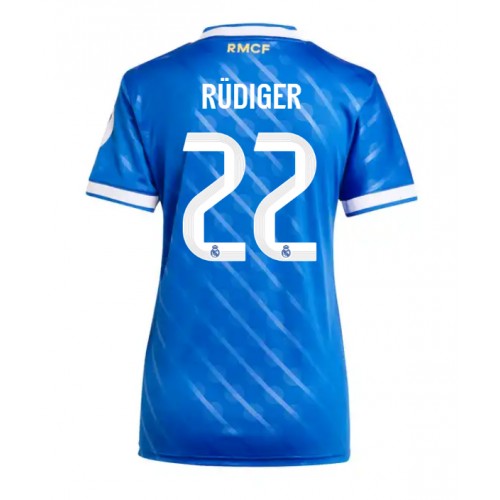 Real Madrid Antonio Rudiger #22 Tredjedrakt Dame 2025-26 Kortermet Real Madrid Antonio Rudiger #22 Tredjedrakt Dame 2025-26 Kortermet
