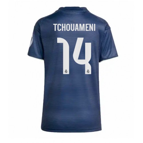Real Madrid Aurelien Tchouameni #14 Borte Drakt Dame 2025-26 Kortermet Real Madrid Aurelien Tchouameni #14 Borte Drakt Dame 2025-26 Kortermet