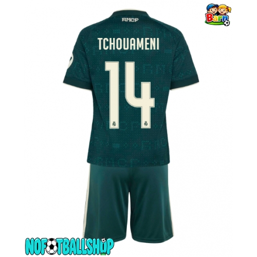 Real Madrid Aurelien Tchouameni #14 Bortedraktsett Barn 2026-27 Kortermet (+ Korte bukser) Real Madrid Aurelien Tchouameni #14 Bortedraktsett Barn 2026-27 Kortermet (+ Korte bukser)