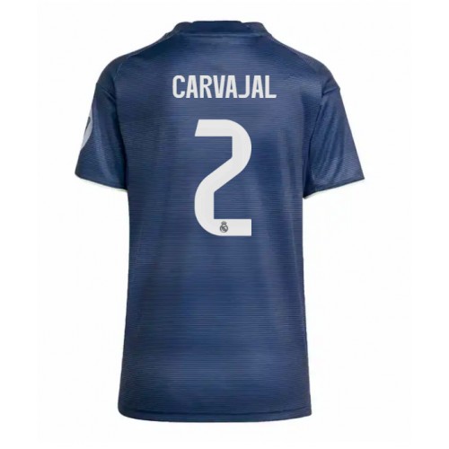 Real Madrid Daniel Carvajal #2 Borte Drakt Dame 2025-26 Kortermet Real Madrid Daniel Carvajal #2 Borte Drakt Dame 2025-26 Kortermet
