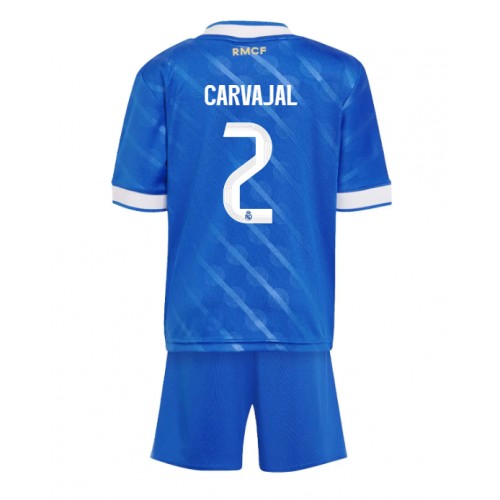 Real Madrid Daniel Carvajal #2 Tredjedraktsett Barn 2025-26 Kortermet (+ Korte bukser) Real Madrid Daniel Carvajal #2 Tredjedraktsett Barn 2025-26 Kortermet (+ Korte bukser)