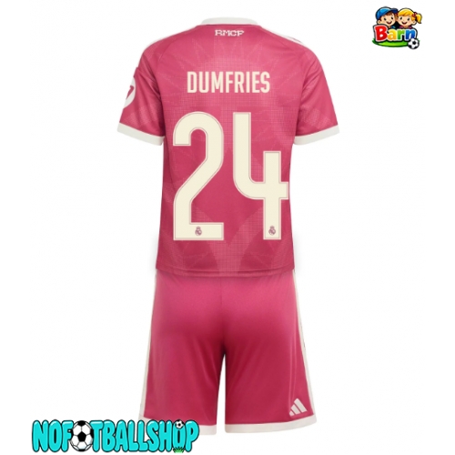 Real Madrid Denzel Dumfries #24 Tredjedraktsett Barn 2026-27 Kortermet (+ Korte bukser) Real Madrid Denzel Dumfries #24 Tredjedraktsett Barn 2026-27 Kortermet (+ Korte bukser)