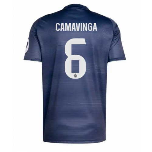 Real Madrid Eduardo Camavinga #6 Borte Drakt 2025-26 Kortermet Real Madrid Eduardo Camavinga #6 Borte Drakt 2025-26 Kortermet