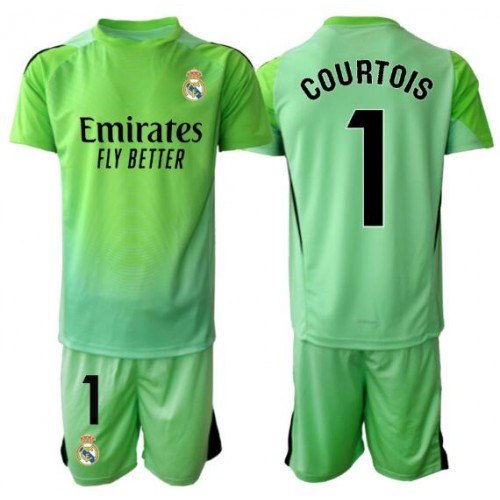 Real Madrid Thibaut Courtois #1 Keeper Bortedraktsett Barn 2025-26 Kortermet (+ Korte bukser) Real Madrid Thibaut Courtois #1 Keeper Bortedraktsett Barn 2025-26 Kortermet (+ Korte bukser)