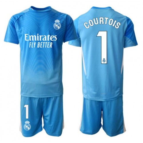 Real Madrid Thibaut Courtois #1 Keeper Hjemmedraktsett Barn 2025-26 Kortermet (+ Korte bukser) Real Madrid Thibaut Courtois #1 Keeper Hjemmedraktsett Barn 2025-26 Kortermet (+ Korte bukser)
