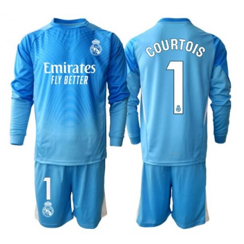 Real Madrid Thibaut Courtois #1 Keeper Hjemmedraktsett Barn 2025-26 Langermet (+ Korte bukser) Real Madrid Thibaut Courtois #1 Keeper Hjemmedraktsett Barn 2025-26 Langermet (+ Korte bukser)