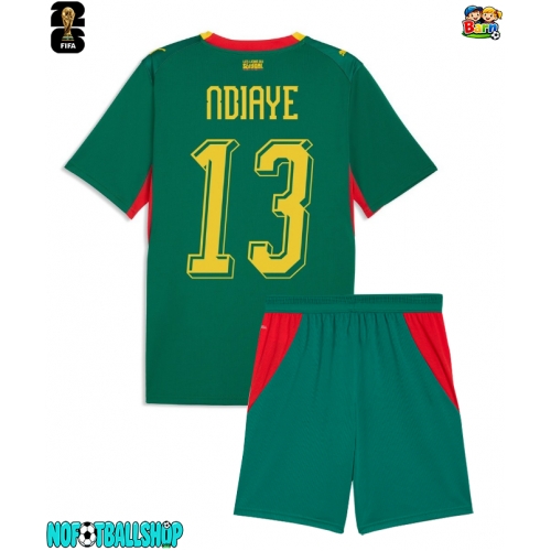 Senegal Iliman Ndiaye #13 Bortedraktsett Barn VM 2026 Kortermet (+ Korte bukser) Senegal Iliman Ndiaye #13 Bortedraktsett Barn VM 2026 Kortermet (+ Korte bukser)