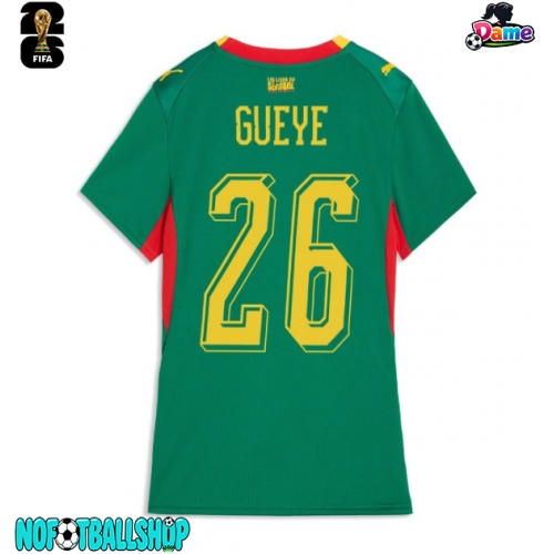 Senegal Pape Gueye #26 Borte Drakt Dame VM 2026 Kortermet Senegal Pape Gueye #26 Borte Drakt Dame VM 2026 Kortermet