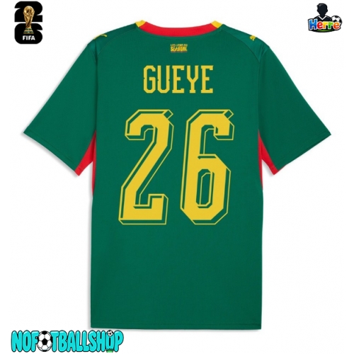 Senegal Pape Gueye #26 Borte Drakt VM 2026 Kortermet Senegal Pape Gueye #26 Borte Drakt VM 2026 Kortermet