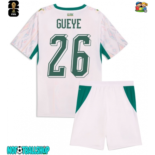 Senegal Pape Gueye #26 Hjemmedraktsett Barn VM 2026 Kortermet (+ Korte bukser) Senegal Pape Gueye #26 Hjemmedraktsett Barn VM 2026 Kortermet (+ Korte bukser)