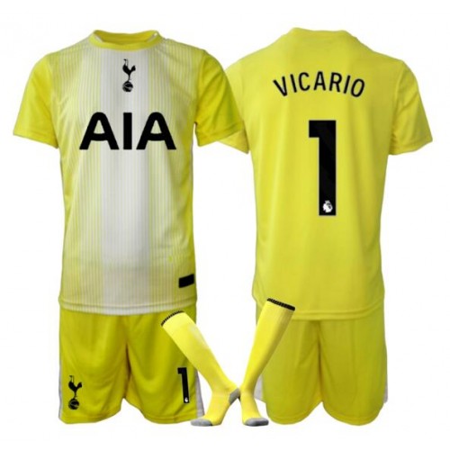 Tottenham Hotspur Guglielmo Vicario #1 Keeper Tredjedraktsett Barn 2025-26 Kortermet (+ Korte bukser) Tottenham Hotspur Guglielmo Vicario #1 Keeper Tredjedraktsett Barn 2025-26 Kortermet (+ Korte bukser)