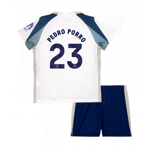 Tottenham Hotspur Pedro Porro #23 Hjemmedraktsett Barn 2025-26 Kortermet (+ Korte bukser) Tottenham Hotspur Pedro Porro #23 Hjemmedraktsett Barn 2025-26 Kortermet (+ Korte bukser)