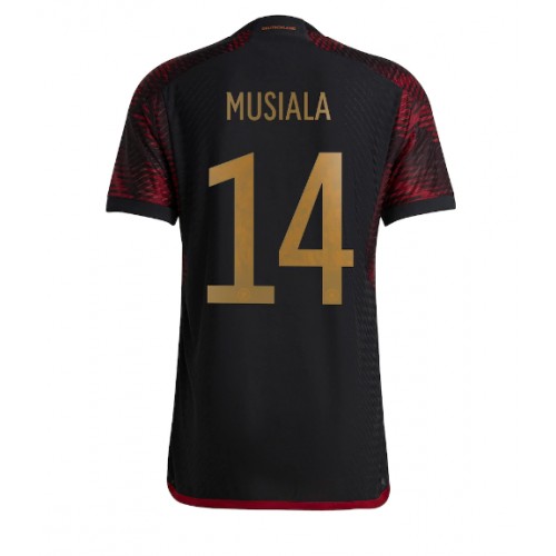 Tyskland Jamal Musiala #14 Borte Drakt VM 2022 Kortermet