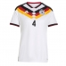 Tyskland Jonathan Tah #4 Hjemmedrakt Dame VM 2026 Kortermet