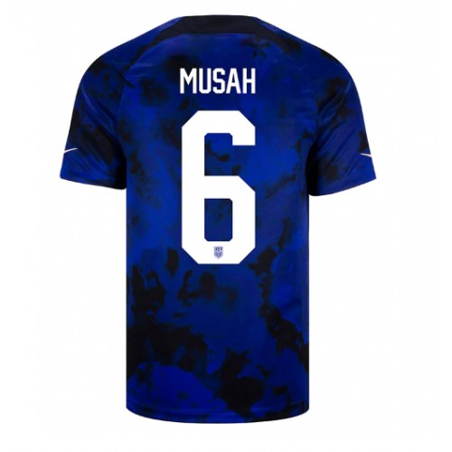 forente stater Yunus Musah #6 Borte Drakt VM 2022 Kortermet